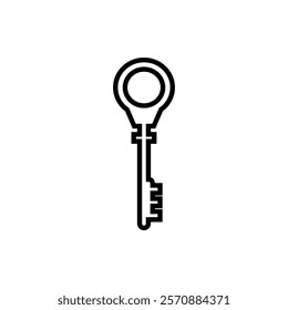 Key icon flat style isolated. Vector