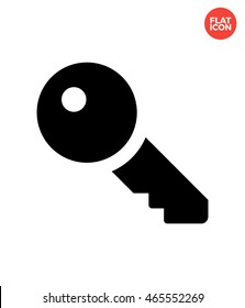 Key Icon Flat Style Isolated Vector Illustration