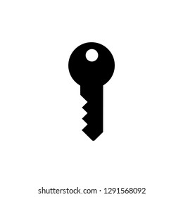 Key Icon In Flat Style Vector For Apps, UI, Websites. Black Icon Vector Illustration.