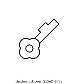 key icon Flat symbol set outline