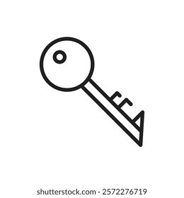 Key icon Flat vector set outline