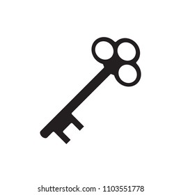 Key icon flat vector simple isolated illustration signage template design trendy
