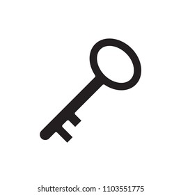 Key icon flat vector template design trendy