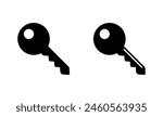 Key icon in generic style. Access keys concept