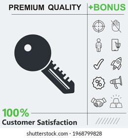 Key icon graphic elements for your work