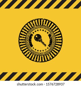 key icon grunge warning sign emblem. Vector Illustration. Detailed.