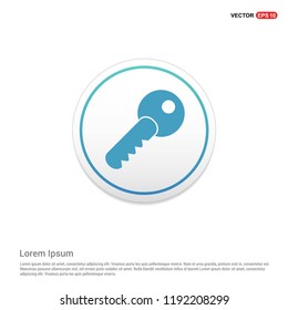 Key Icon Hexa White Background icon template - Free vector icon