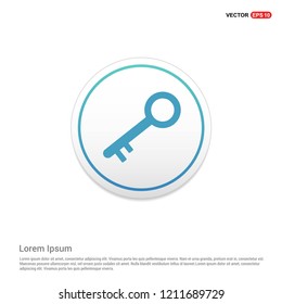 key icon Hexa White Background icon template - Free vector icon