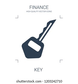 key icon. high quality filled key icon on white background. from finance collection flat trendy vector key symbol. use for web and mobile