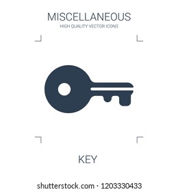 key icon. high quality filled key icon on white background. from miscellaneous collection flat trendy vector key symbol. use for web and mobile