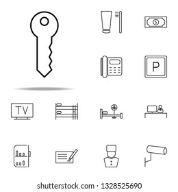 key icon. Hotel icons universal set for web and mobile