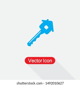 Key Icon, Key House Icon Vector Illustration Eps10