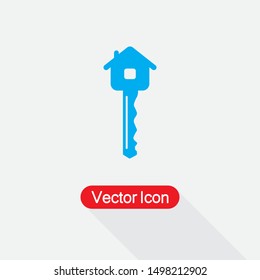 Key Icon, Key House Icon Vector Illustration Eps10