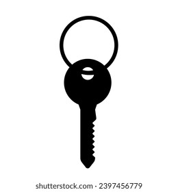 Icono de clave o clave de casa. Ilustración vectorial aislada en fondo blanco. 