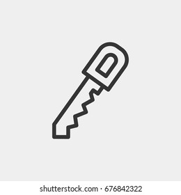 Key icon illustration isolated vector sign symbol
