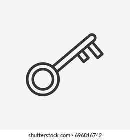 Key icon illustration isolated vector sign symbol