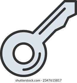 Icono de clave. Adecuado para aplicaciones móviles.