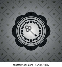 key icon inside black emblem. Vintage.