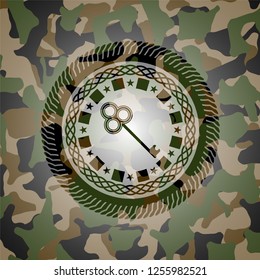 key icon inside camo emblem