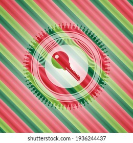 Schlüsselsymbol im Weihnachtsstil. 
