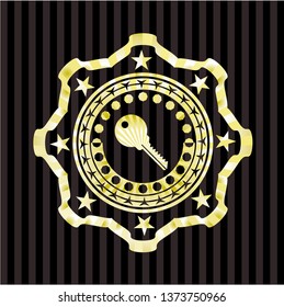 key icon inside gold badge