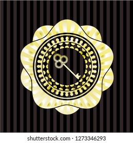 key icon inside gold emblem