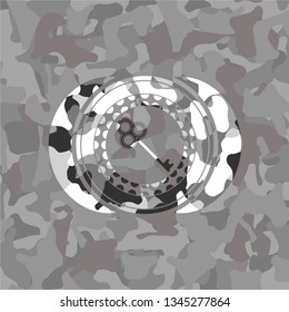 key icon inside grey camouflage texture