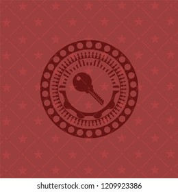 key icon inside red emblem