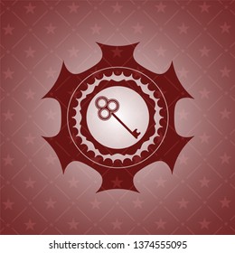 key icon inside red emblem
