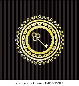 key icon inside shiny badge