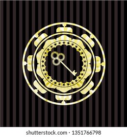 key icon inside shiny badge