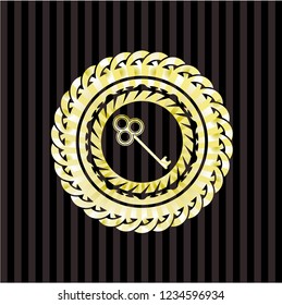 key icon inside shiny emblem