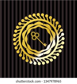 key icon inside shiny emblem