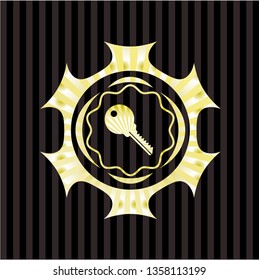 key icon inside shiny emblem