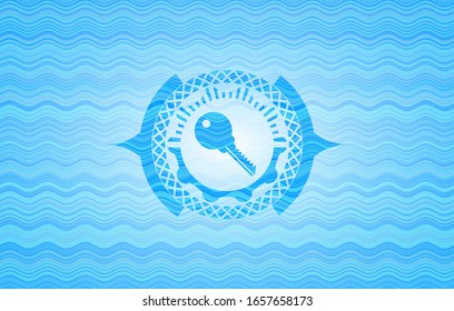 Schlüsselsymbol innerhalb des Wasserwellenkonzepts.