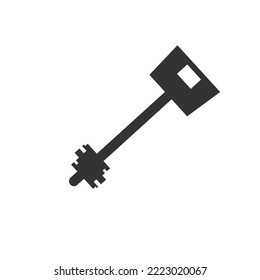 Icono de tecla. Ilustración vectorial de instrumentos.