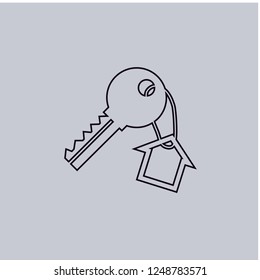 Key icon isolated on grey background. Premium symbol for website design, mobile application, logo, ui.Vector illustration. Eps10