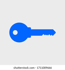 key icon isolated on grey background. vector illustration