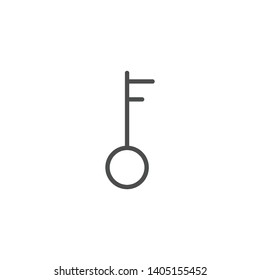 Key icon isolated on white background. Key symbol modern simple vector icon for website or mobile app