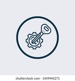 key icon isolated on white background from security collection. key icon trendy and modern key symbol for logo, web, app