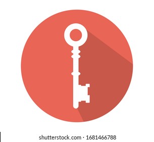 key icon isolated on white background. vector illustration