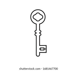 icono de tecla aislado en fondo blanco. ilustración vectorial