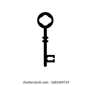 key icon isolated on white background. vector illustration
