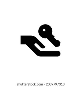 Key Icon Isolated On White Background