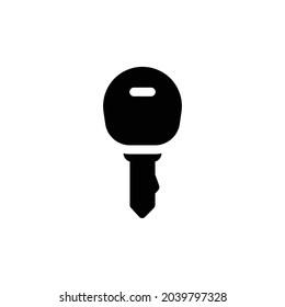 Schlüsselsymbol einzeln auf weißem Hintergrund