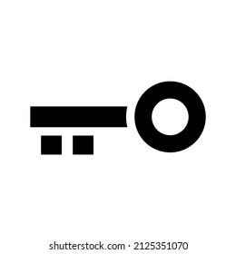 Icono de clave aislado en fondo blanco