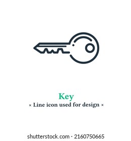 Key icon isolated on a white background. Key symbols for web and mobile apps.