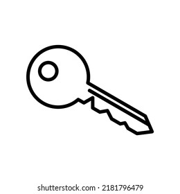 Icono clave aislado en fondo blanco, icono plano para aplicaciones y sitios web, ilustración vectorial