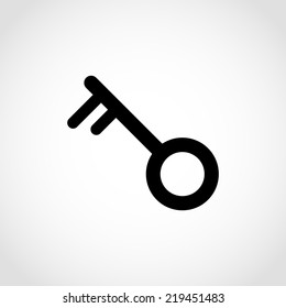 Key Icon Isolated on White Background