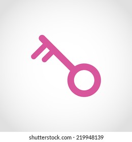 Key Icon Isolated on White Background
